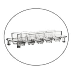 Plastic 10 Hole Tray with 10 Plastic Cups (27 cm x 9 cm) 